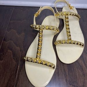 White Stuart Weitzman sandals